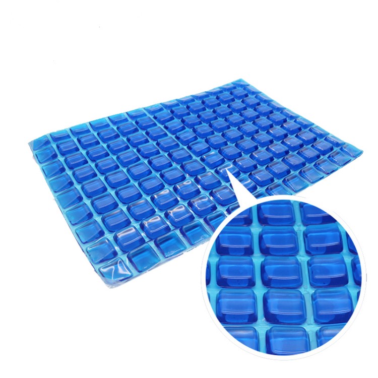 china factory Upgraded Blue Polyurethane Extra Thick Cold Gel Pad Gel Mat for Bed Ice Cooling Gel Pillow for Sleeping Cooling Pillow Cases