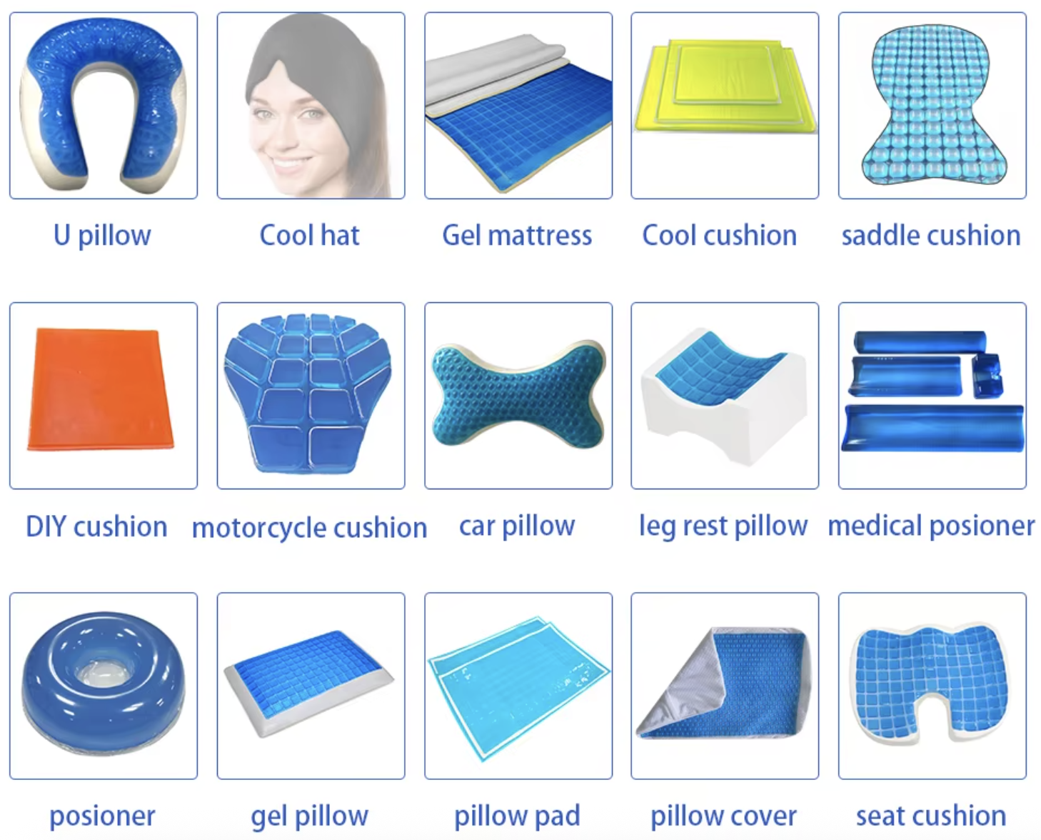 Application areas of gel pads