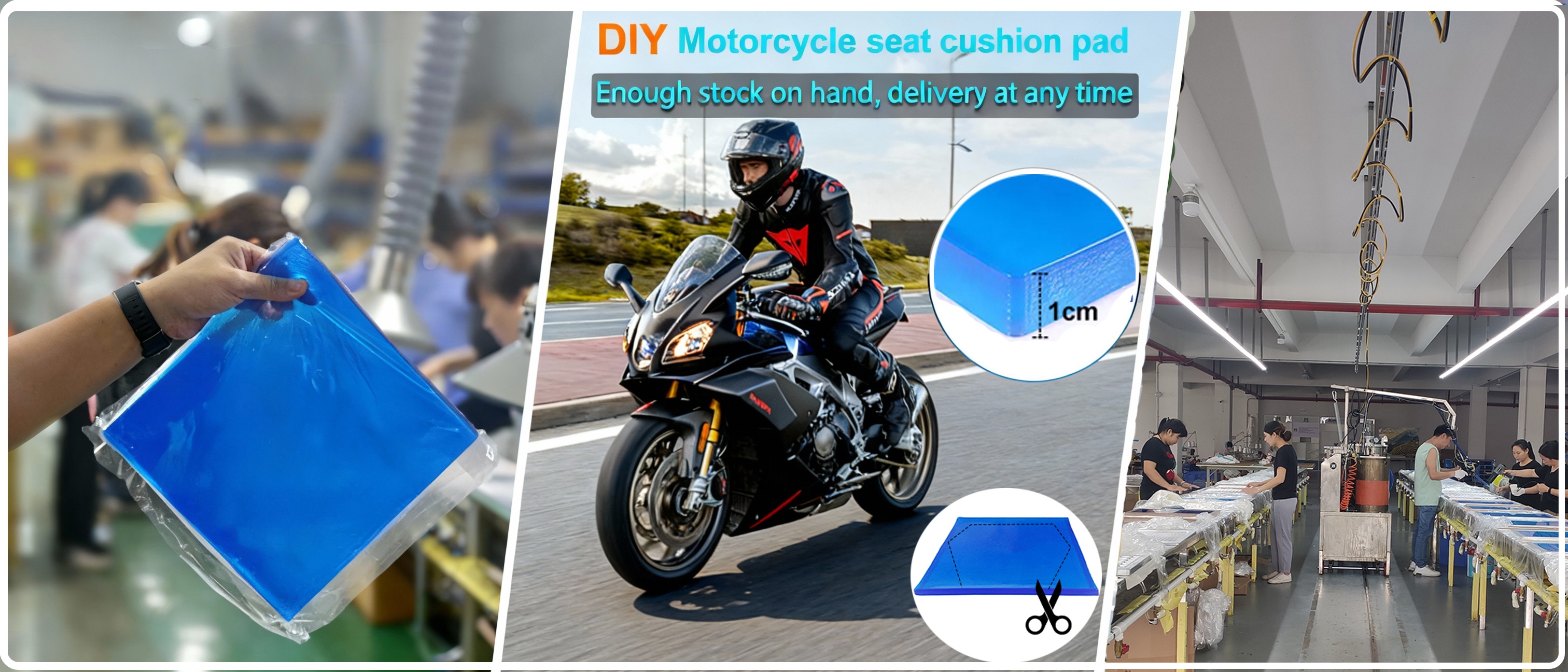 DIY Motorcycle Seat Gel Cushion Pad Ride Longer Ride Comfortable